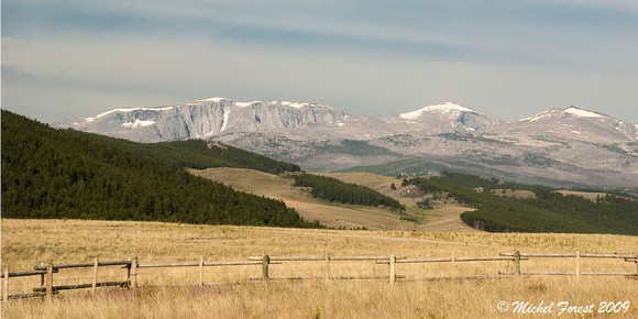 Les Monts Big Horn au loin dans le Montana