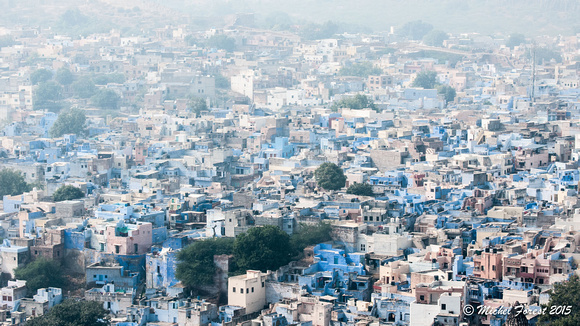Jodhpur, la ville bleue, vue du fort