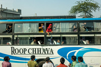 À travers la fenêtre du bus vers Jodhpur