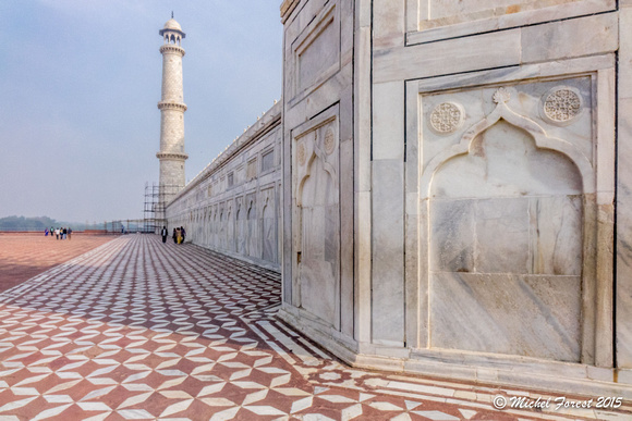 Sur le site du Taj Mahal