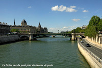 La Seine vue du pont près du bureau de poste